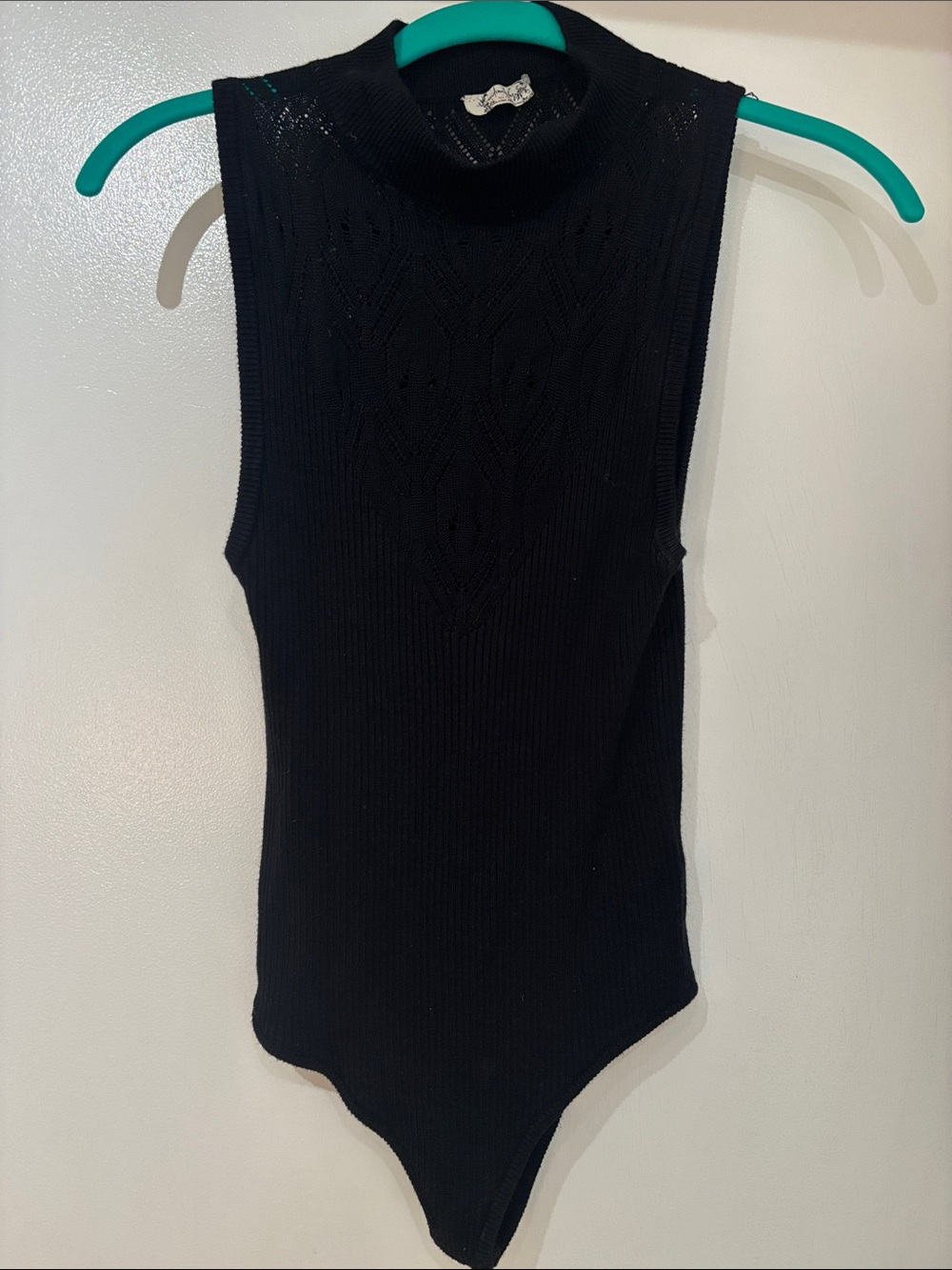 Free People mock tank sleeveless sweater bodysuit